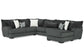 Tweed Gunmetal 3pc Sectional