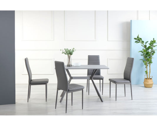9706 DINING TABLE AND 4 CHAIRS