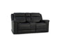 Dual Power Gray Leather Sofa & Loveseat with Nail heads