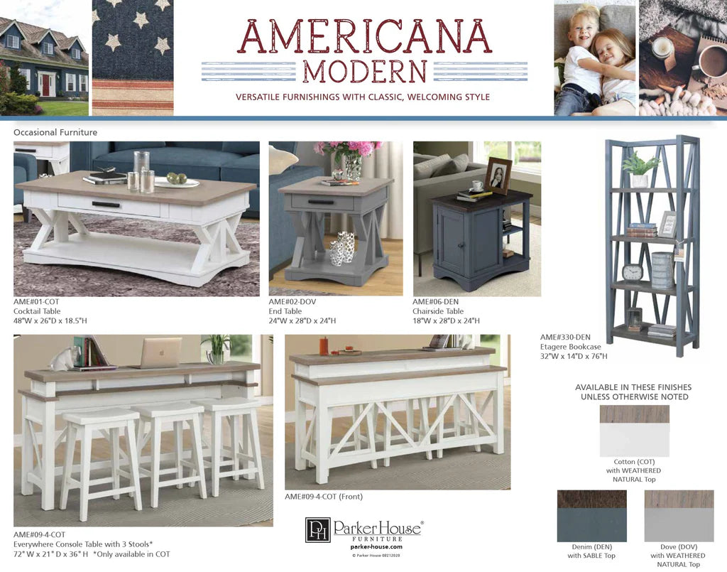 AMERICANA MODERN - COTTON 60" Writing Desk