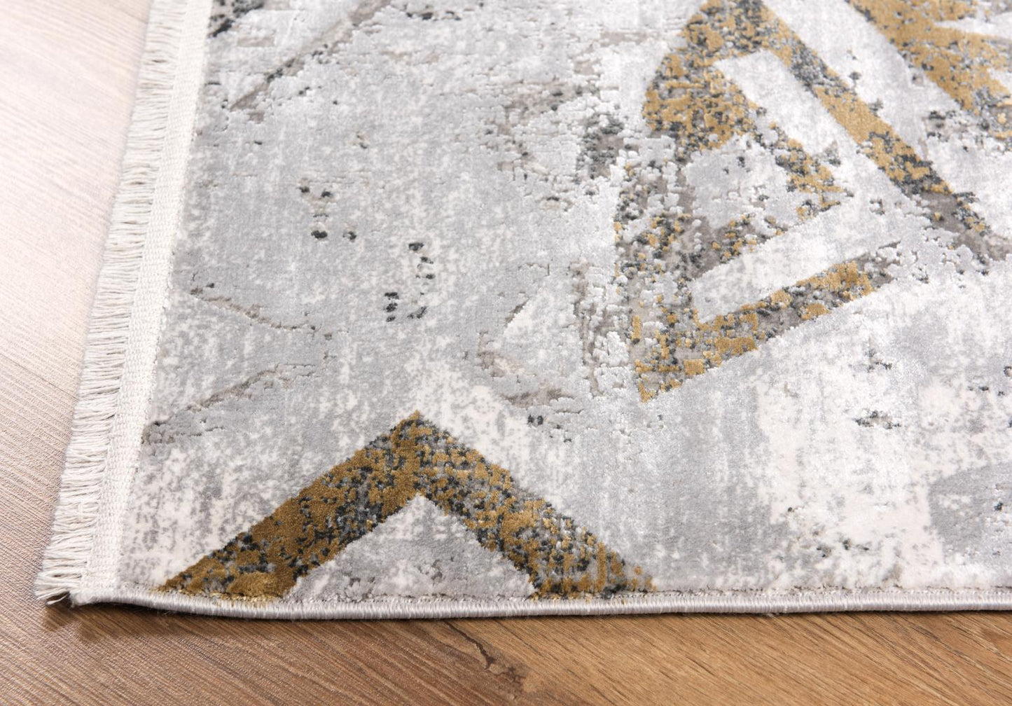 ANDROS RUG COLLECTION (AD03) (Gray Gold & White)