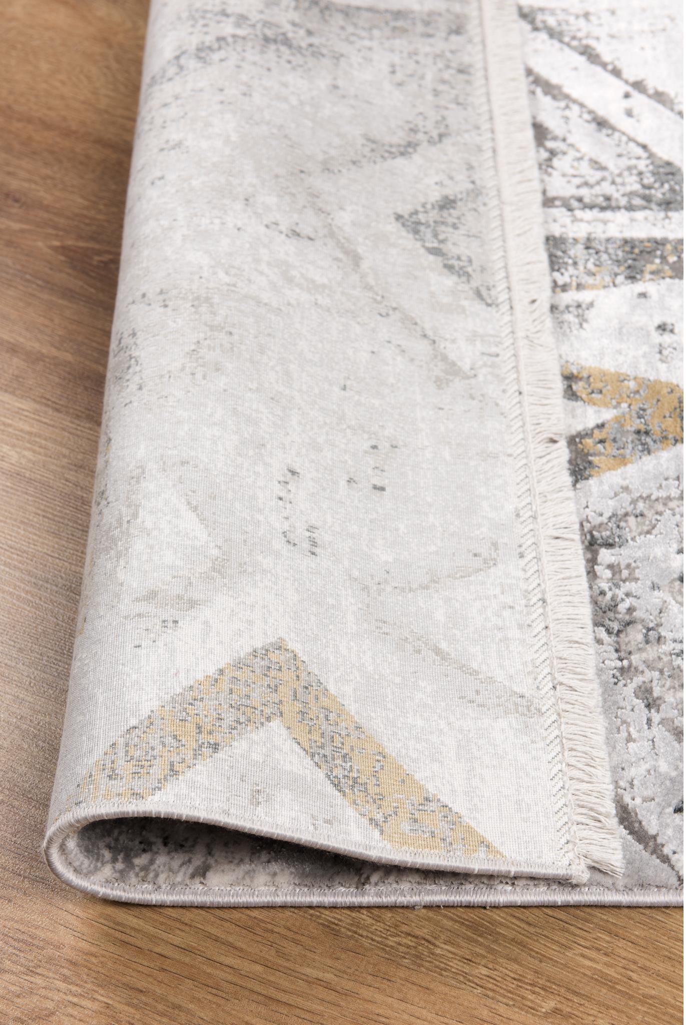ANDROS RUG COLLECTION (AD03) (Gray Gold & White)