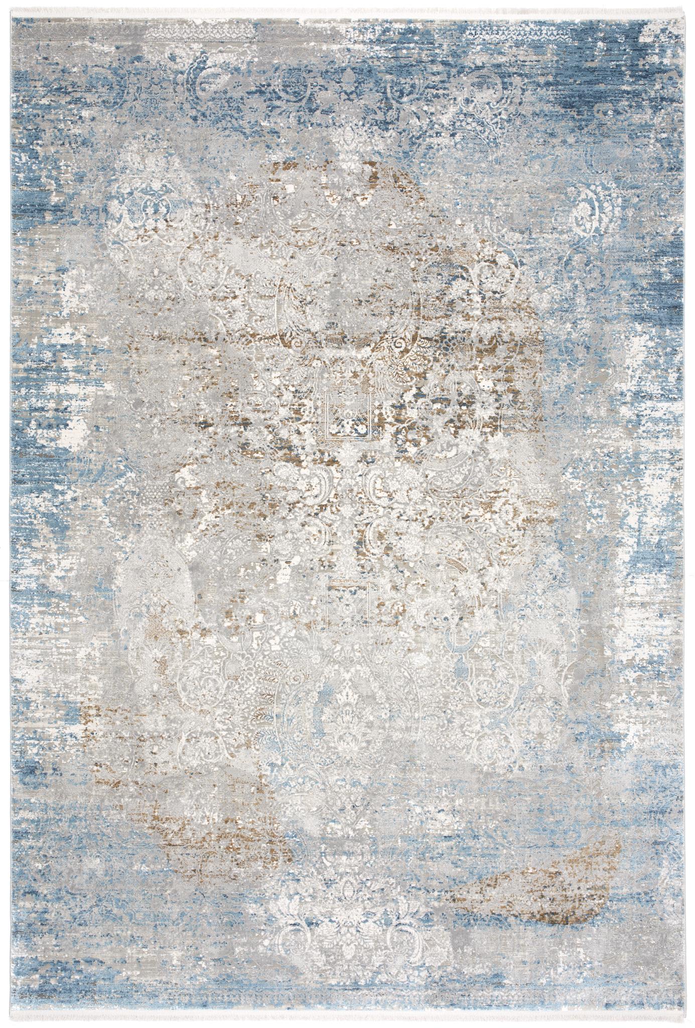 ANDROS RUG COLLECTION (AD06)(blue brown cream & white)