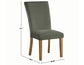 Artemis 70″ Rect White Marble Table, Tan Finish w/ Green Velvet Chairs