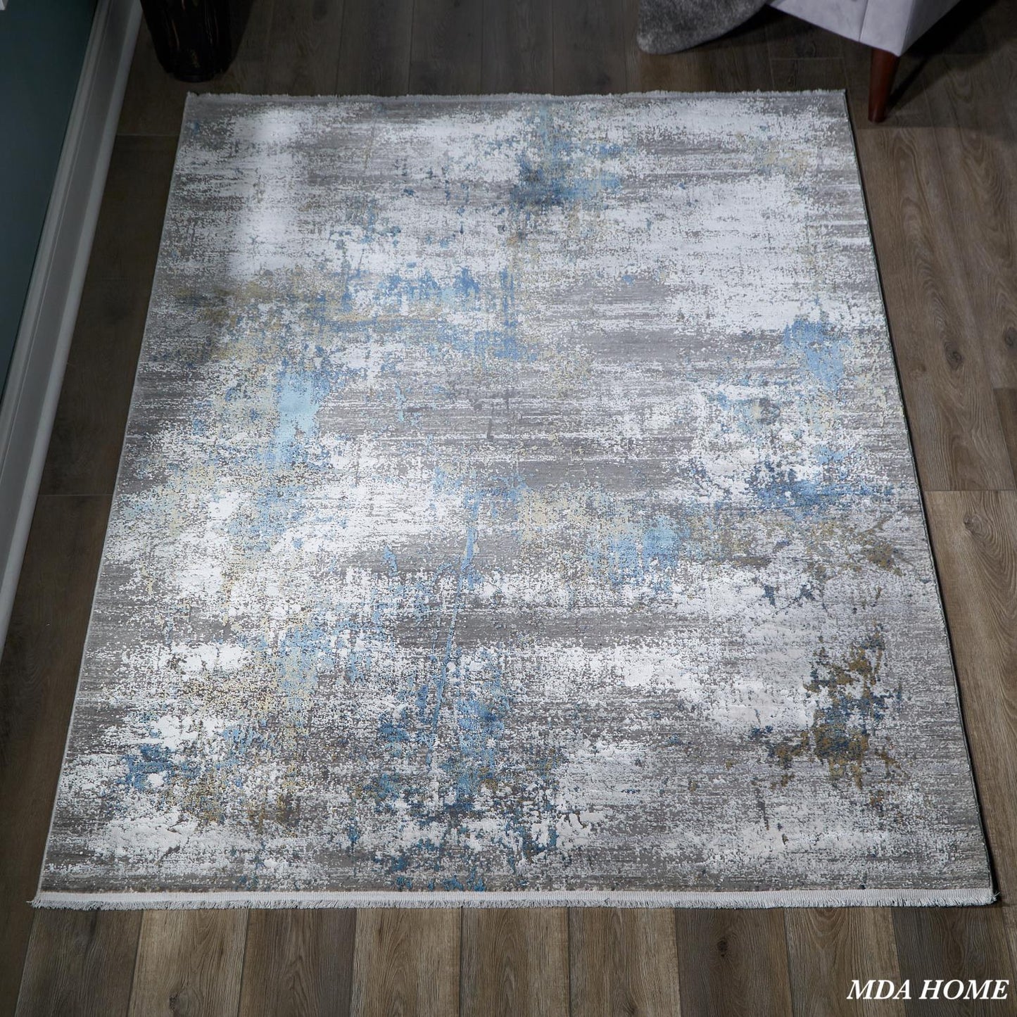 ANDROS RUG COLLECTION (AD08) (Gray, Gold, White and Blue)