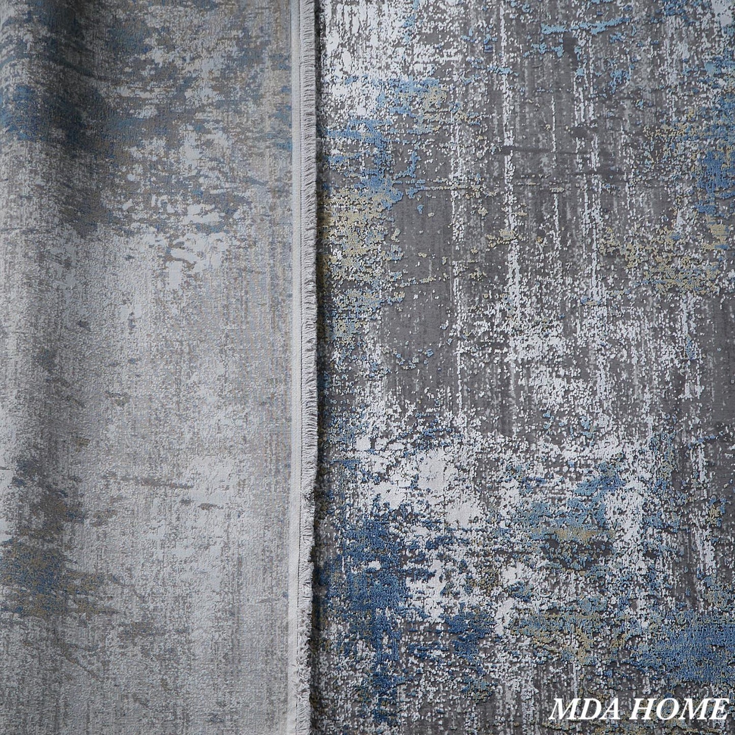 ANDROS RUG COLLECTION (AD08) (Gray, Gold, White and Blue)