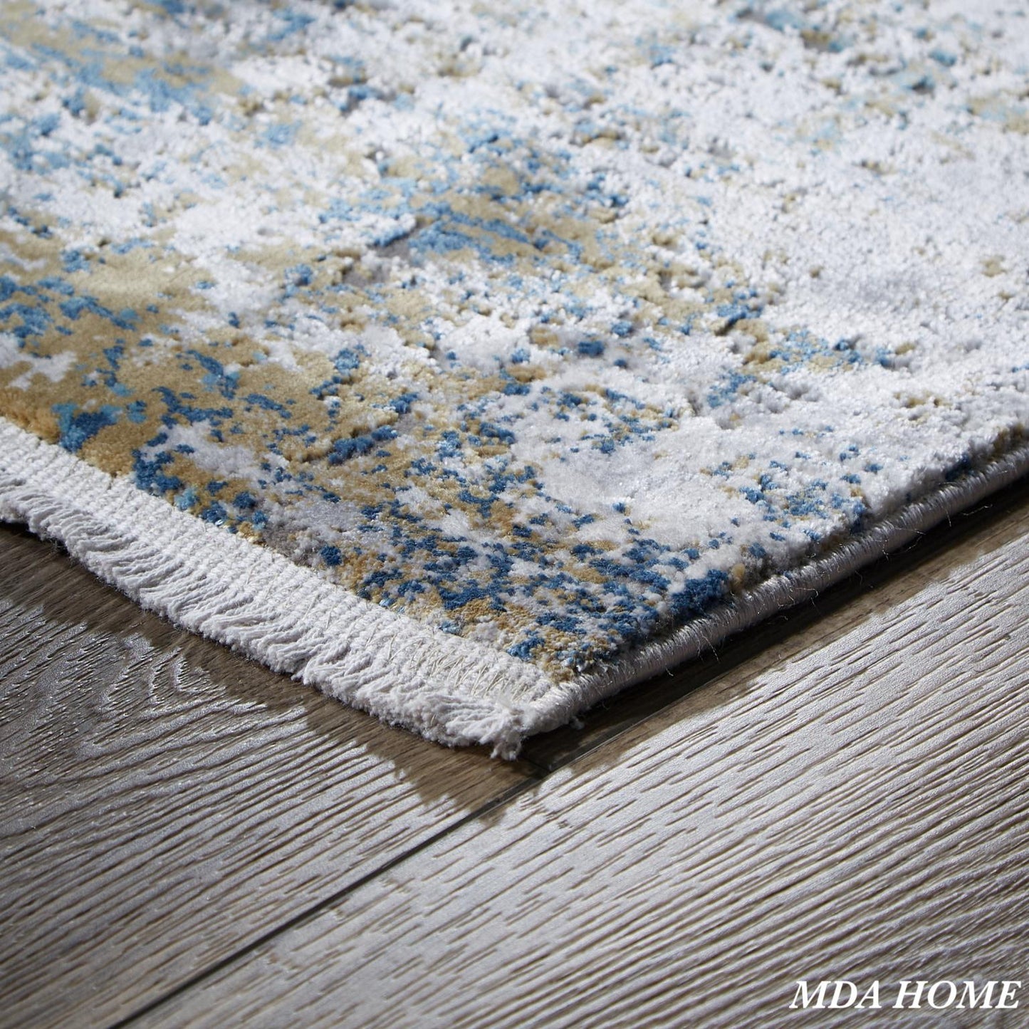 ANDROS RUG COLLECTION (AD12) (Gray, Gold, White and Blue)