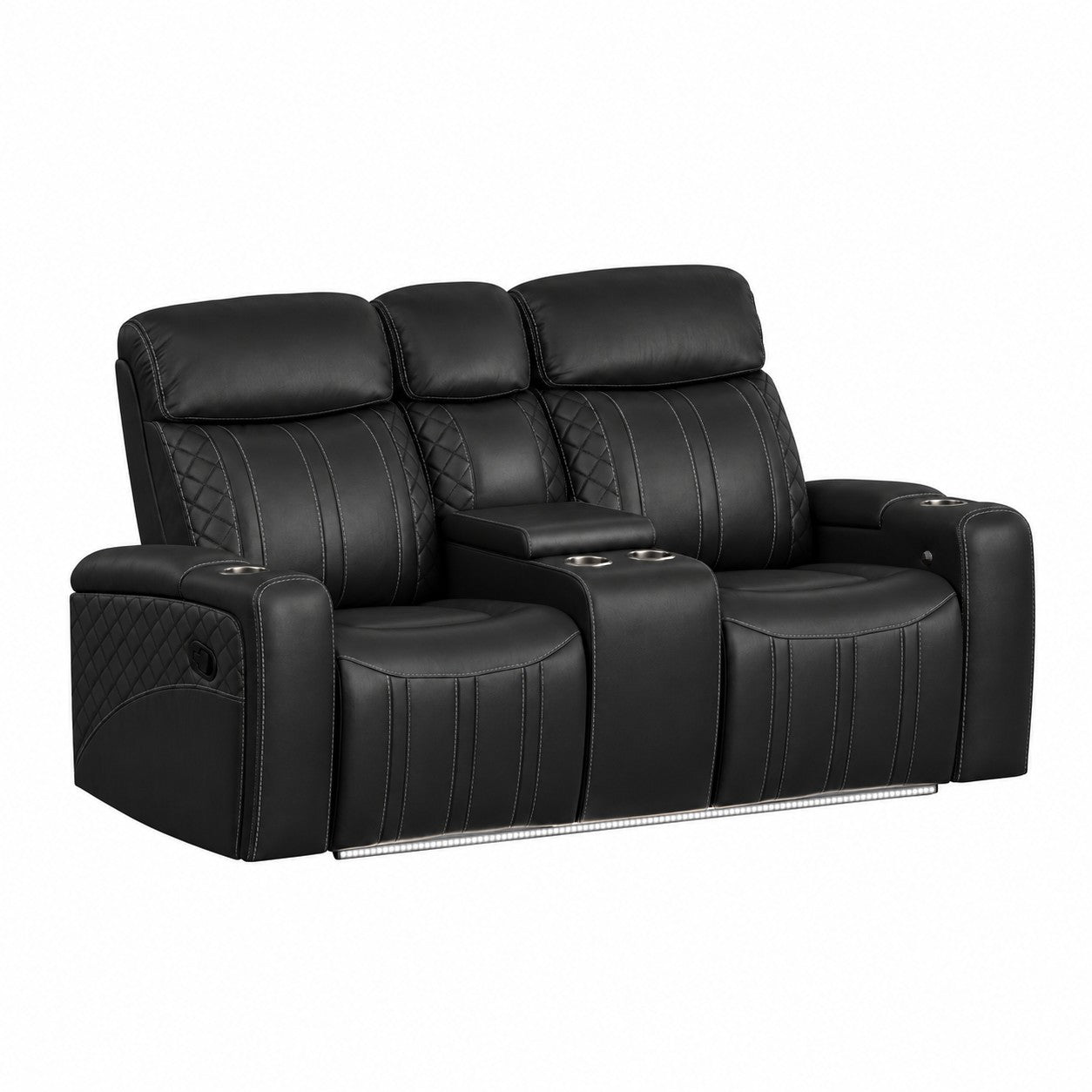 Sidekick Gray Manual Reclining Sofa-Loveseat & Recliner