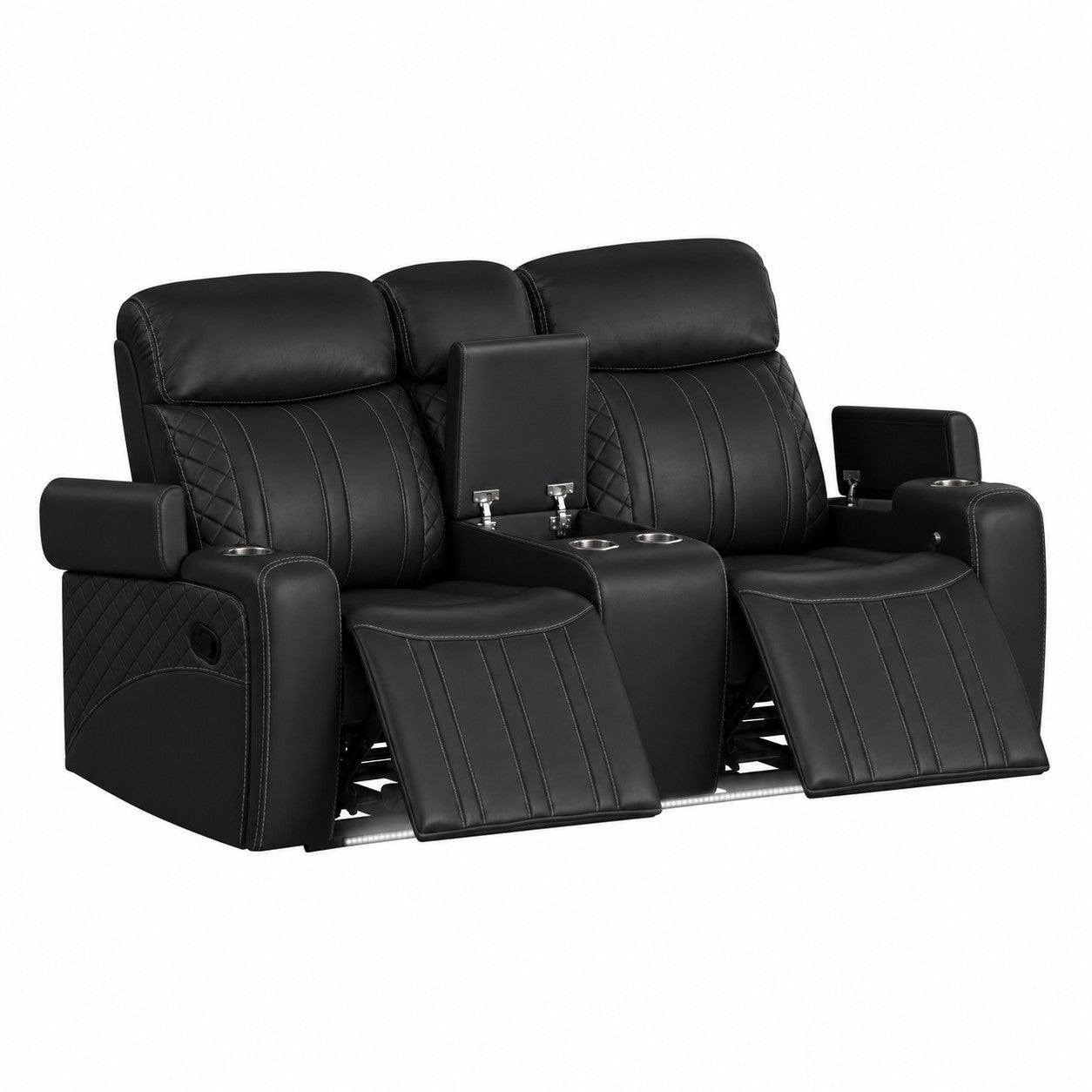 Sidekick Gray Manual Reclining Sofa-Loveseat & Recliner
