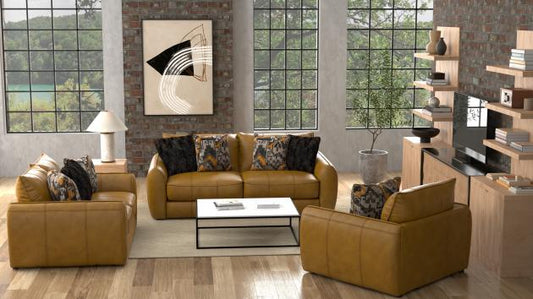 Convara Top-Grain Leather/Match Sofa-Loveseat-Chair-Ottoman