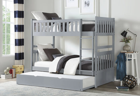 Orion Gray Twin over Twin or Full over Full  bunk bed with Optional Storage