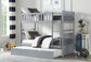 Orion Gray Twin over Twin or Full over Full  bunk bed with Optional Storage