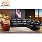 MANWAH Cheers Leather Dual Power Sectional