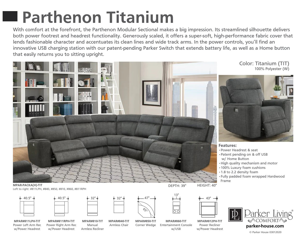 PARTHENON - TITANIUM 6PC PACKAGE