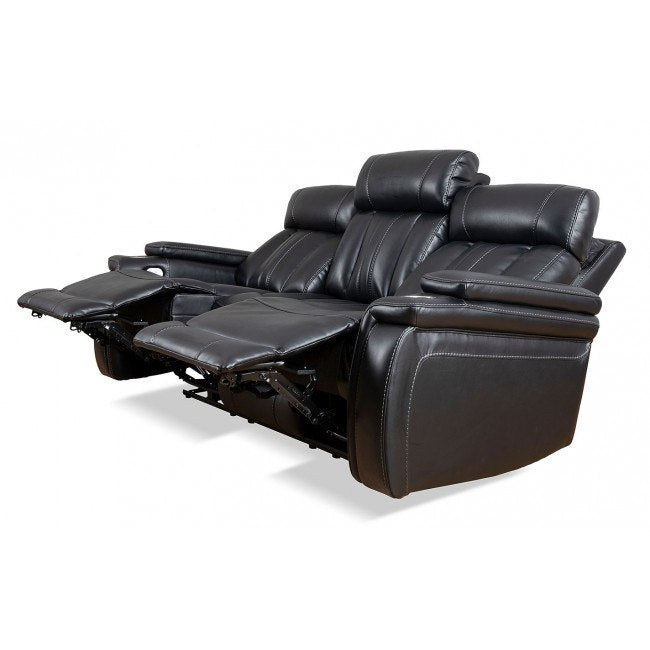 ROYCE BLACK POWER DROP DOWN CONSOLE SOFA & LOVESEAT