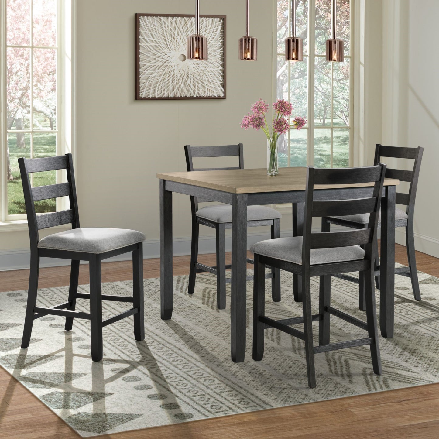 Martin 5pc Table and 4 Counter Height Chairs