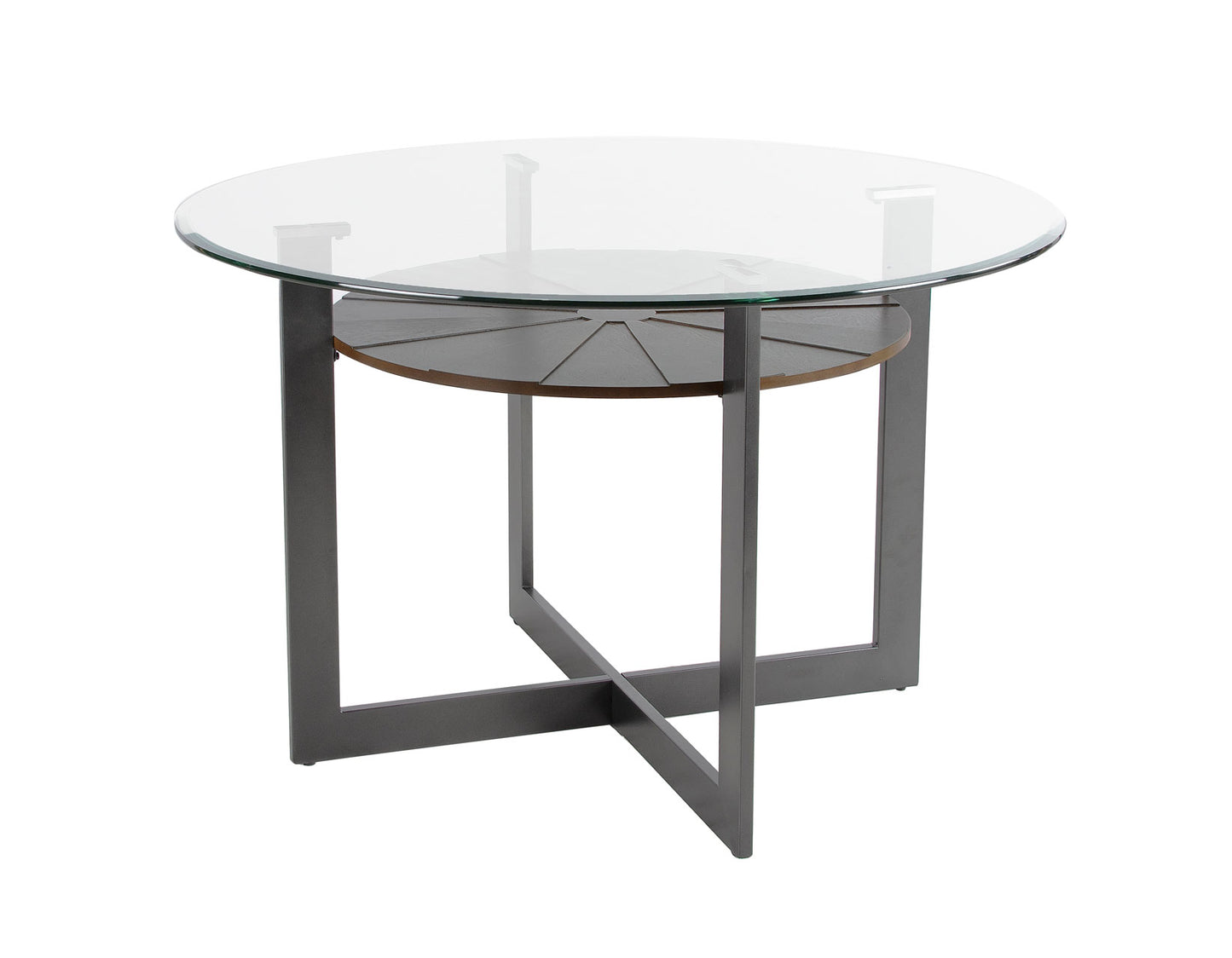 Olsen 5pc Glass Top Table & Upholstered Chairs
