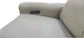 Dual Power Reclining Cream Leather Sectional