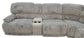 Dual Power Snuggle Gray Reclining Sectional