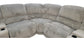 Dual Power Snuggle Gray Reclining Sectional