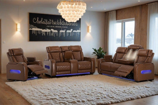 Saddle Reclining Sofa-Loveseat-Recliner