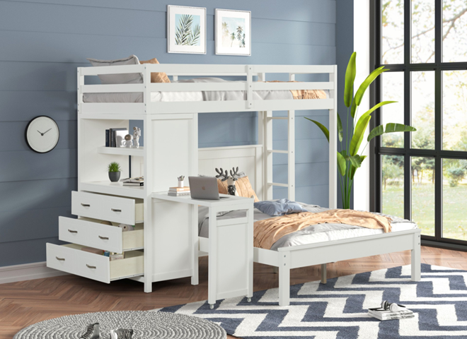 White Bunk Bed