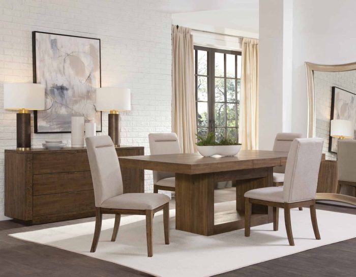 Garland Dining Set Table &  Side Chairs (70 - 88-inch Table Top w/18-inch Leaf)
