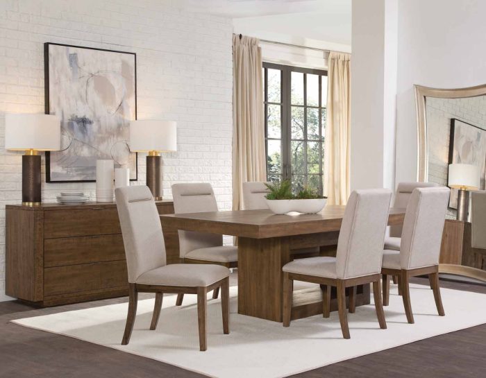 Garland Dining Set Table &  Side Chairs (70 - 88-inch Table Top w/18-inch Leaf)