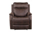 Valencia Dual-Power Leatherette Recliner, Walnut