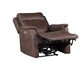 Valencia Dual-Power Leatherette Recliner, Walnut