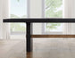 Aubrey Black 78-96″ Dining Table & Chairs (78-96" Table Top w/18-inch Leaf)
