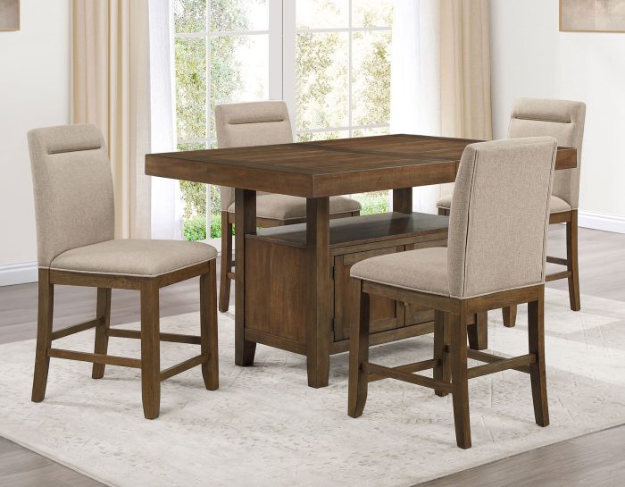 Garland Counter Dining Table & Chairs (60-80" Counter Table with 20" Leaf)
