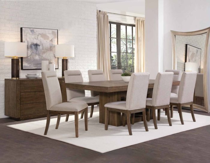 Garland Dining Set Table &  Side Chairs (70 - 88-inch Table Top w/18-inch Leaf)