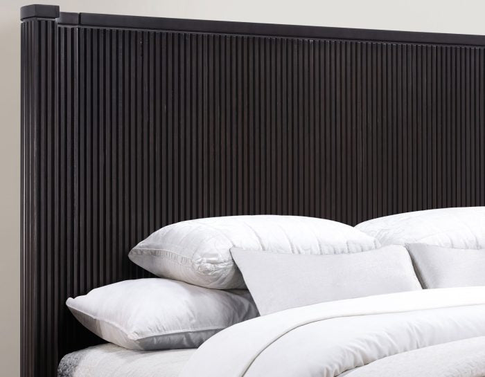 Henry Reeded Queen Bed-King Bed-Chest-Nightstand-Dresser-Mirror Espresso Finish