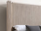 Henry Reeded Queen-King Bed-Chest-Nightstand-Dresser-Mirror Tan Finish