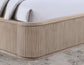 Henry Reeded Queen-King Bed-Chest-Nightstand-Dresser-Mirror Tan Finish