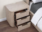 Henry Reeded Queen-King Bed-Chest-Nightstand-Dresser-Mirror Tan Finish