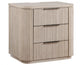 Henry Reeded Queen-King Bed-Chest-Nightstand-Dresser-Mirror Tan Finish