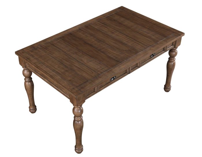 Joanna 6-Piece Dining Set, Brown (59.5" 4-Drawer Dining Table)