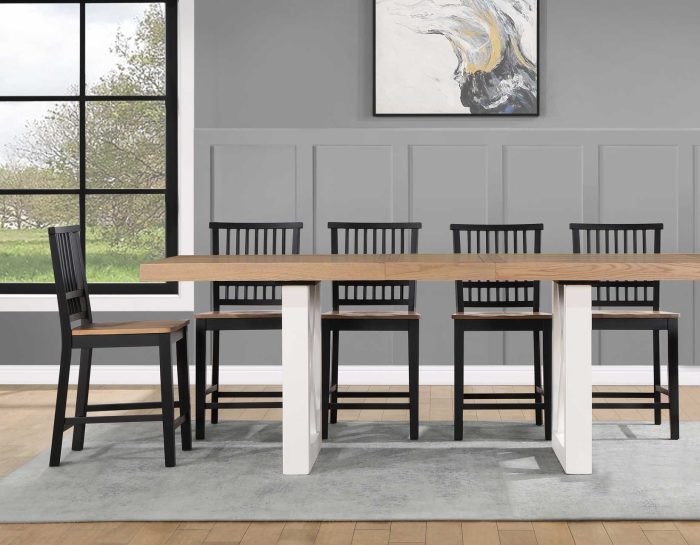 Magnolia 5-Piece 80-96-inch Counter Height Dining Set (Table & 4 Counter Chairs)