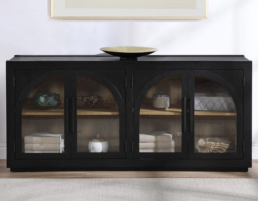Magnolia Cathedral Doored Server/TV Stand, Black