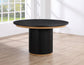 Magnolia 52-inch Round Dining Table & Chairs, Black
