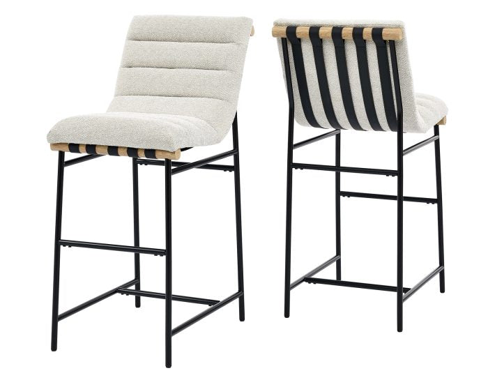 Nicco 30"-inch Eggshell Bar Chair
