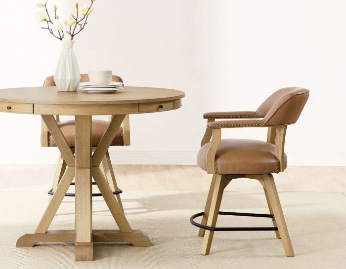 Rylie Gamet Counter Table & Counter Chairs, Natural Finish – Midwest ...
