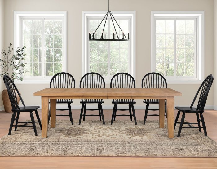 Sommerset Table 64-96″ Windsor Dining Chairs