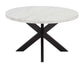 Xena 52-inch Round 5-Piece White Marble Dining Set