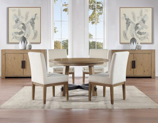 Aubrey 54″ Round Dining Table-Chairs-Driftwood