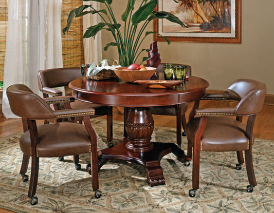 Tournament, Game Table and Chairs, Brown