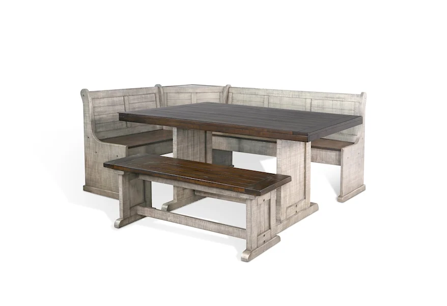 Two Tone Breakfast Nook Table & Bench