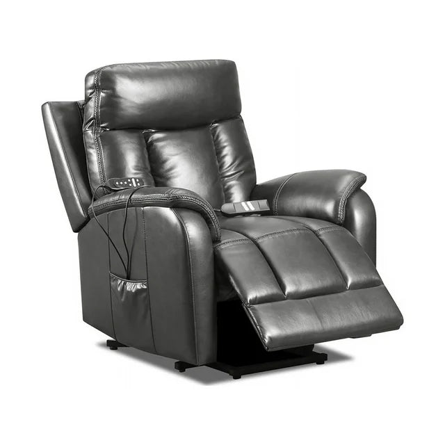 Jamey Charcoal Dual Power Lift Chair w/ Heat & Massage